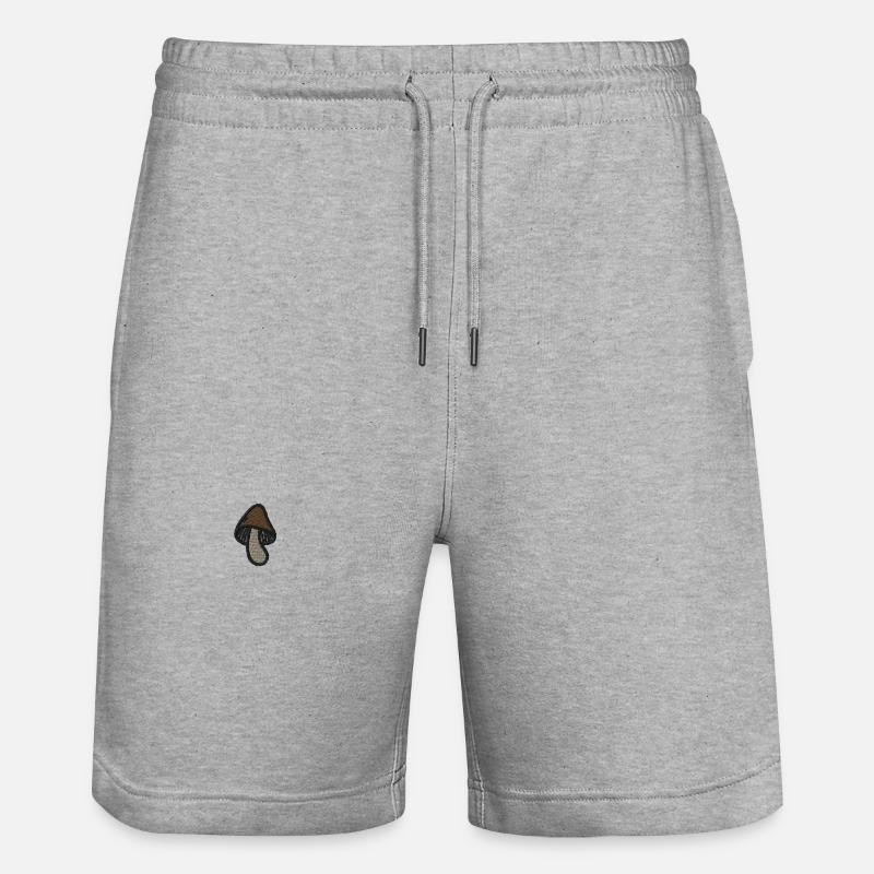 Fungo ricamato - Pantaloncini da jogger ecologici unisex Trainer di Stanley/Stella - grigio melange