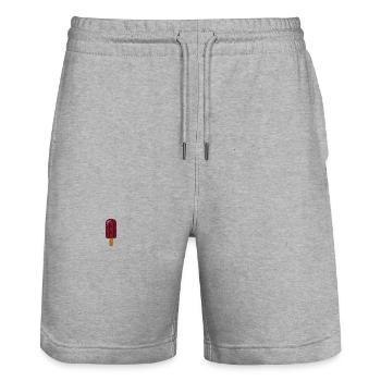 Magneta Icecream - Stanley/Stella Trainer Unisex Organic Jogging Shorts - heather grey - Front - Nik (191cm) & Marisol (170cm)