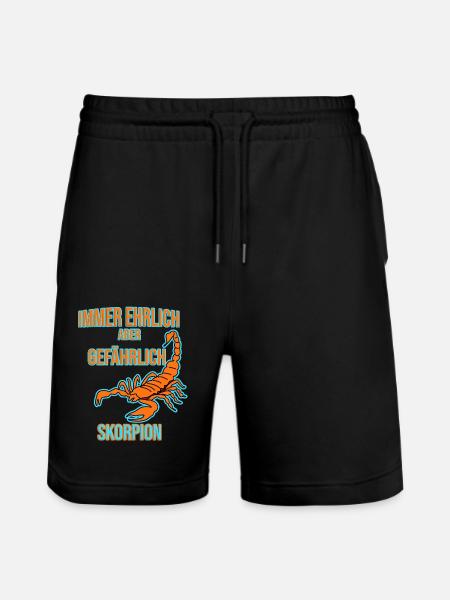 Skorpion Sternzeichen - Stanley/Stella Unisex Bio Joggingshorts Trainer - Schwarz