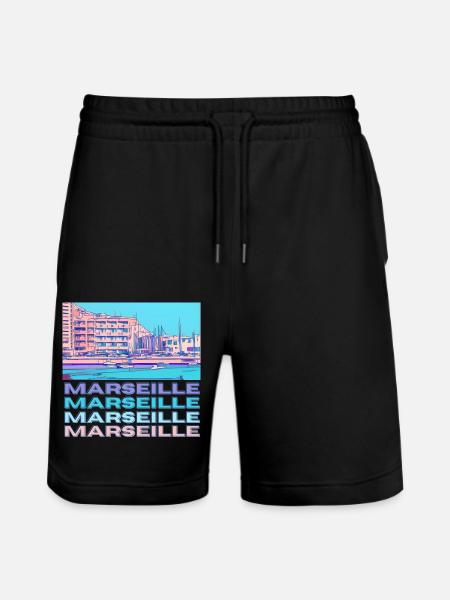Marseille - Stanley/Stella Trainer Unisex Organic Jogging Shorts - black