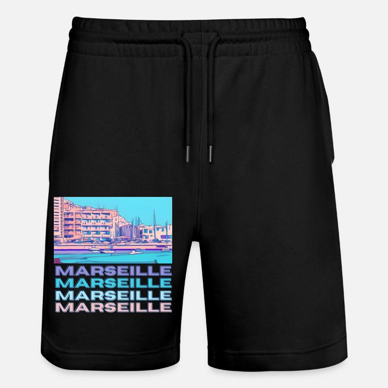 Marseille - Stanley/Stella Trainer Unisex Organic Jogging Shorts - black