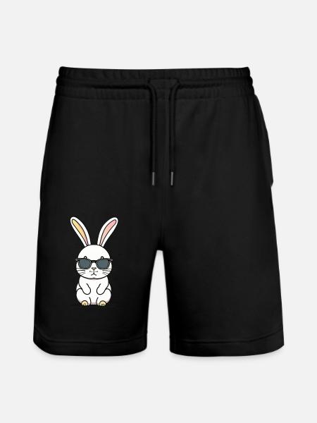 Rabbit sunglasses - Stanley/Stella Trainer Unisex Organic Jogging Shorts - black
