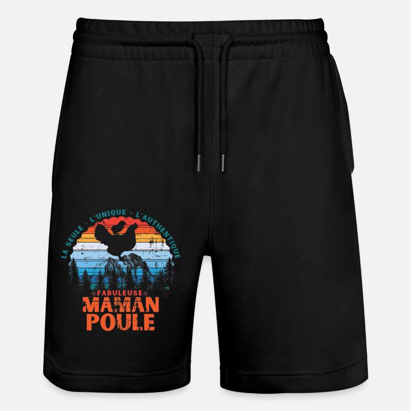 Fabuleuse Maman Poule - Short de jogging bio TRAINER Stanley/Stella unisexe - noir