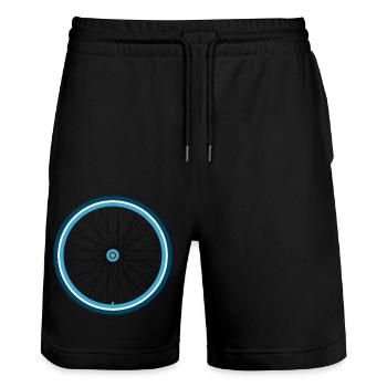 Fahrrad - Stanley/Stella Unisex Bio Joggingshorts Trainer  - Schwarz - Vorne - Nik (191cm) & Marisol (170cm)