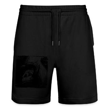 Wildtiere - Stanley/Stella Unisex Bio Joggingshorts Trainer  - Schwarz - Vorne - Nik (191cm) & Marisol (170cm)