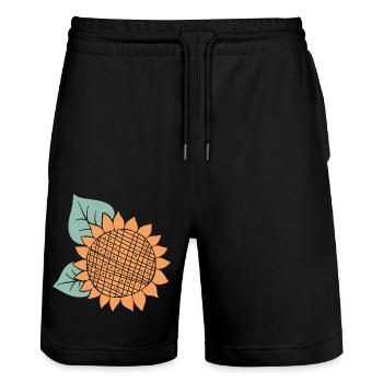 Sommer - Stanley/Stella Unisex Bio Joggingshorts Trainer  - Schwarz - Vorne - Nik (191cm) & Marisol (170cm)
