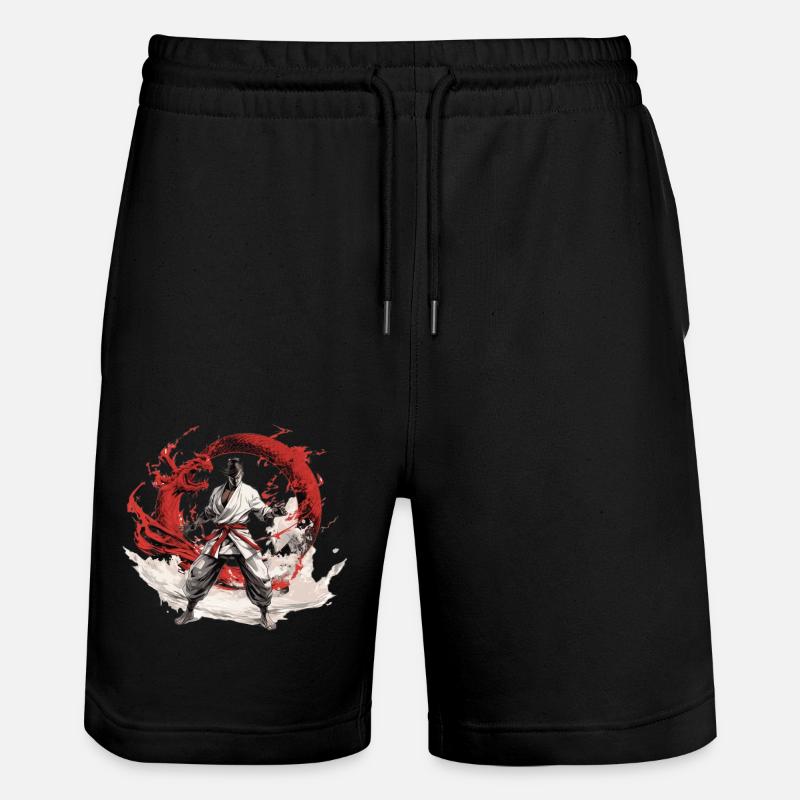 Kampfgeist im Drachenwirbel - Short de jogging bio TRAINER Stanley/Stella unisexe - noir