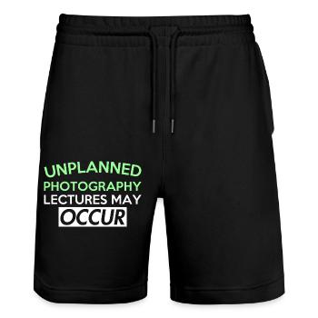 UNPLANNED PHOTOGRAPHY LECTURES MAY OCCUR - Stanley/Stella Trainer Unisex Organic Jogging Shorts - black - Front - Nik (191cm) & Marisol (170cm)