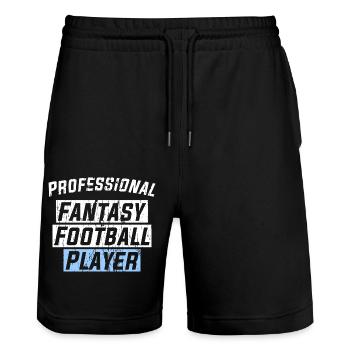Professional Fantasy Football Player - Stanley/Stella Unisex Bio Joggingshorts Trainer  - Schwarz - Vorne - Nik (191cm) & Marisol (170cm)