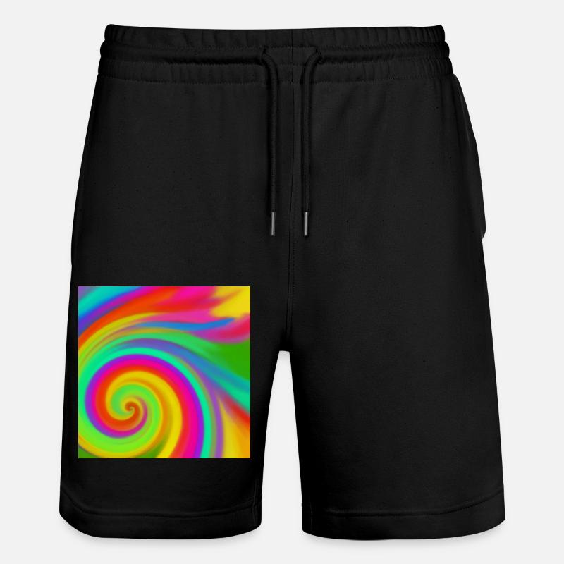 Vortex arc-en-ciel - Short de jogging bio TRAINER Stanley/Stella unisexe - noir
