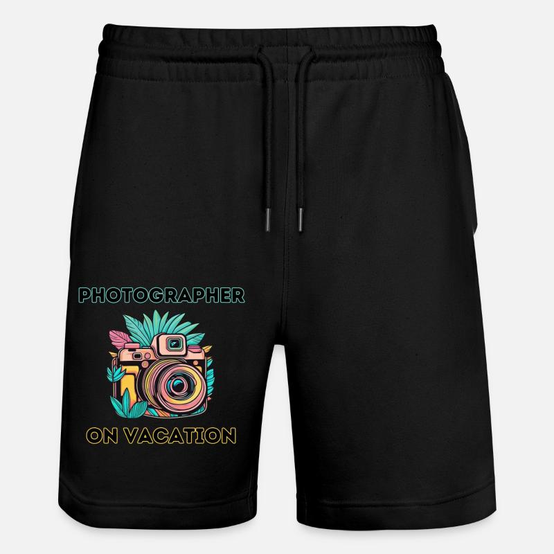 Fotograf im Urlaub - Stanley/Stella Unisex Bio Joggingshorts Trainer - Schwarz