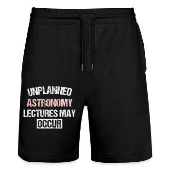 UNPLANNED ASTRONOMY LECTURES MAY OCCUR - Stanley/Stella Trainer Unisex Organic Jogging Shorts - black - Front - Nik (191cm) & Marisol (170cm)