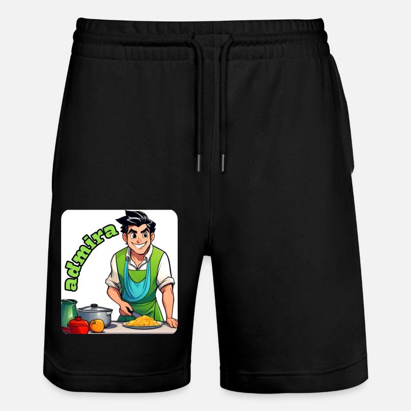 Logo admira - Stanley/Stella Trainer Unisex Organic Jogging Shorts - black