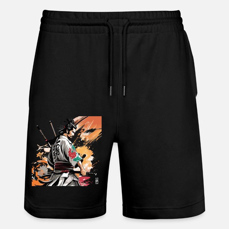 Graphique Samouraï aux épées - Short de jogging bio TRAINER Stanley/Stella unisexe - noir