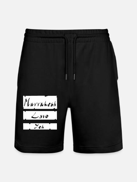 Marrakesh Love Yeh - Stanley/Stella Trainer Unisex Organic Jogging Shorts - black
