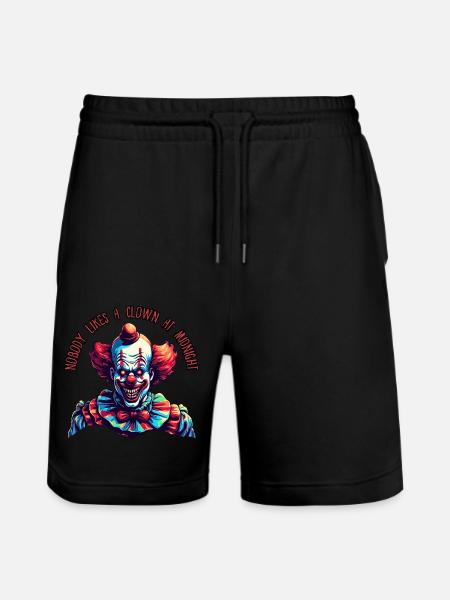 Nobody likes a clown at midnight - Stanley/Stella Trainer Unisex Organic Jogging Shorts - black