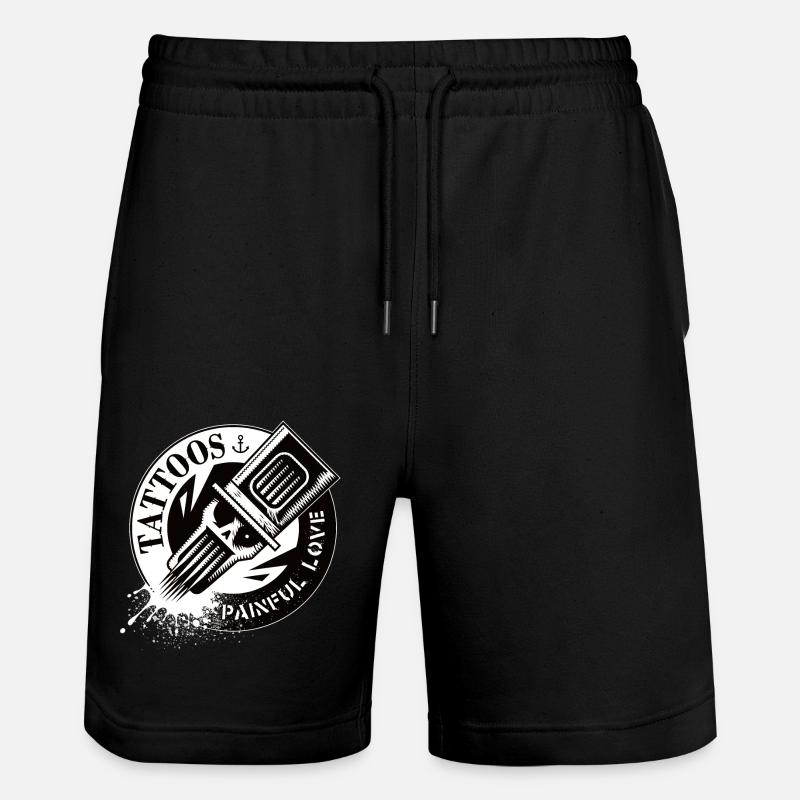 TATOUAGES AMOUR DOULOUREUX - Short de jogging bio TRAINER Stanley/Stella unisexe - noir