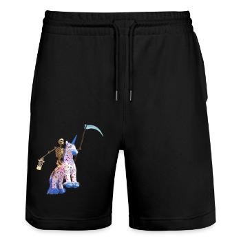 Le cheval de la Faucheuse effrayante - Short de jogging bio TRAINER Stanley/Stella unisexe - noir - Devant - Nik (191cm) & Marisol (170cm)