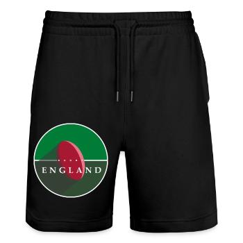 RUGBY ENGLAND - Stanley/Stella Unisex Bio Joggingshorts Trainer  - Schwarz - Vorne - Nik (191cm) & Marisol (170cm)
