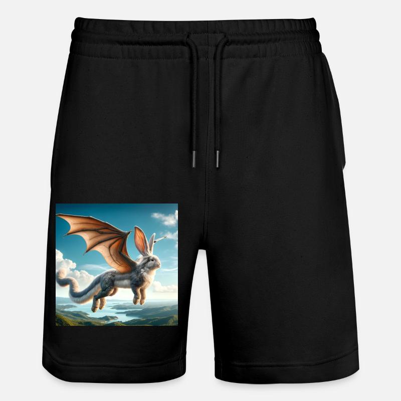 Dragon lapin volant #02 - Short de jogging bio TRAINER Stanley/Stella unisexe - noir