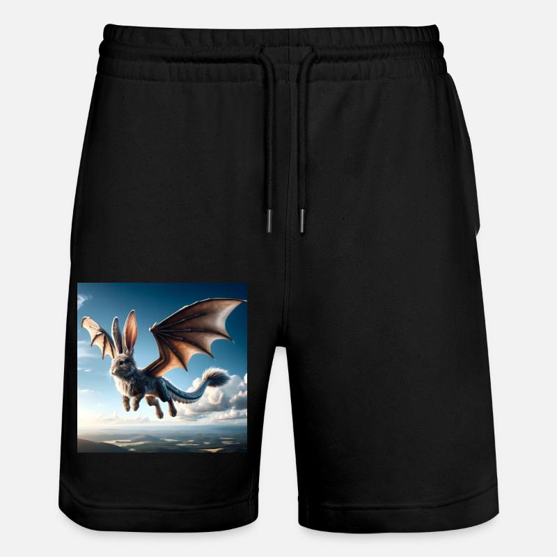 Flying Bunny Dragon #01 - Stanley/Stella Trainer Unisex Organic Jogging Shorts - black