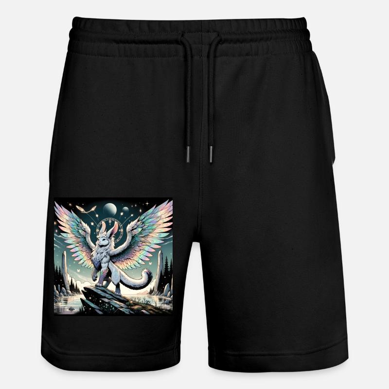 Mythischer Hasendrache - Stanley/Stella Unisex Bio Joggingshorts Trainer  - Schwarz