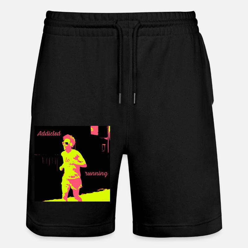 Jogger, man addicted to running - Stanley/Stella Trainer Unisex Organic Jogging Shorts - black