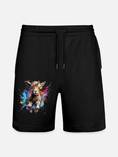 Goat - Stanley/Stella Trainer Unisex Organic Jogging Shorts - black