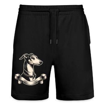 Whippet - Short de jogging bio TRAINER Stanley/Stella unisexe - noir - Devant - Nik (191cm) & Marisol (170cm)