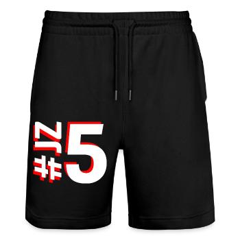 JZ5-KARTON - Stanley/Stella Unisex Bio Joggingshorts Trainer  - Schwarz - Vorne - Nik (191cm) & Marisol (170cm)