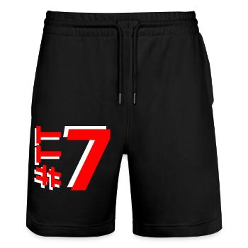 TT7-KARTON - Stanley/Stella Unisex Bio Joggingshorts Trainer  - Schwarz - Vorne - Nik (191cm) & Marisol (170cm)