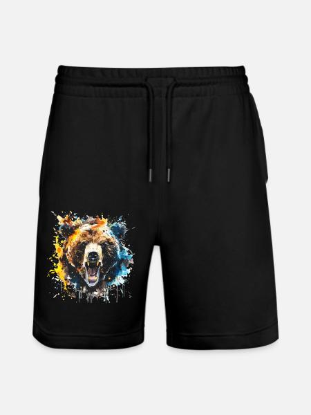Grizzly, bear, bear - Stanley/Stella Trainer Unisex Organic Jogging Shorts - black