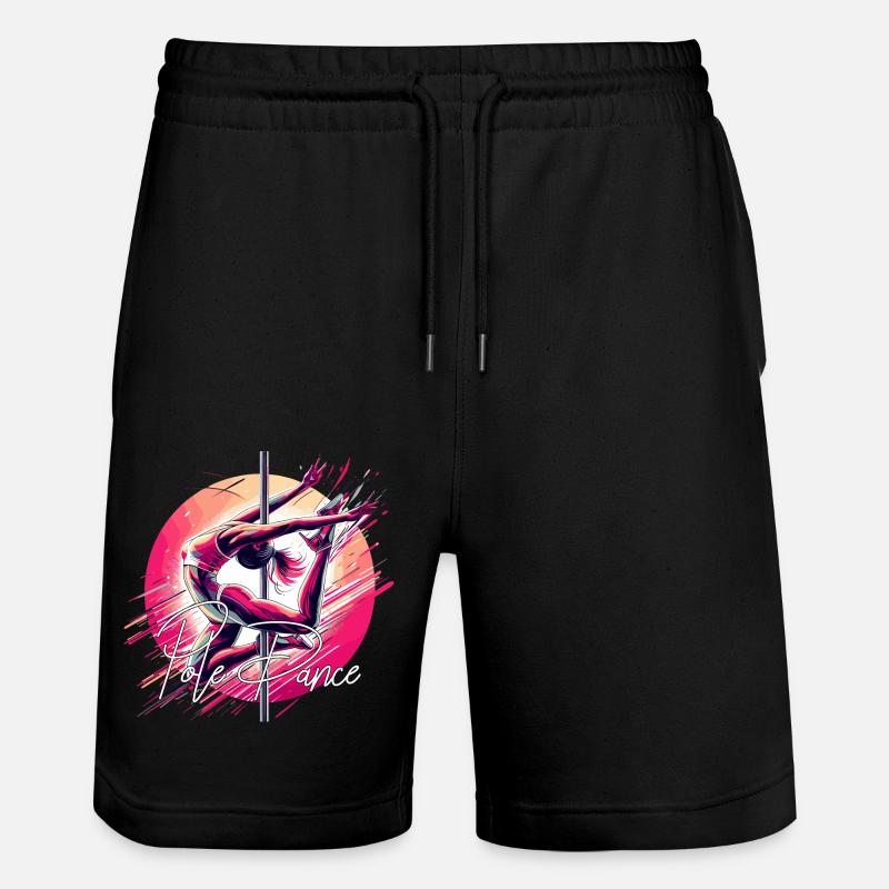 Pole Dance Dynamics pink gift - Stanley/Stella Trainer Unisex Organic Jogging Shorts - black