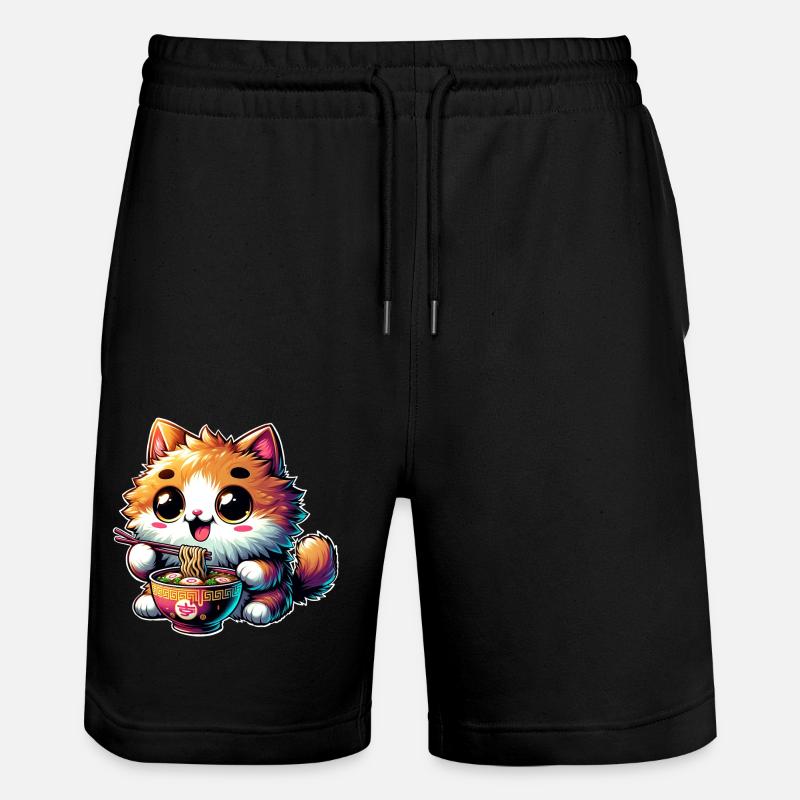 Chat Ramen Kawaii Anime - Short de jogging bio TRAINER Stanley/Stella unisexe - noir