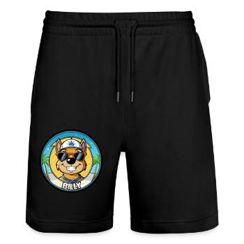 Billy Dog Breed Cartoon Lunettes de soleil Beach - Short de jogging bio TRAINER Stanley/Stella unisexe - noir - Devant - Nik (191cm) & Marisol (170cm)
