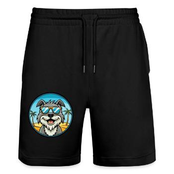 Harrier Hunderasse Cartoon Sonnenbrille Strand - Stanley/Stella Unisex Bio Joggingshorts Trainer  - Schwarz - Vorne - Nik (191cm) & Marisol (170cm)