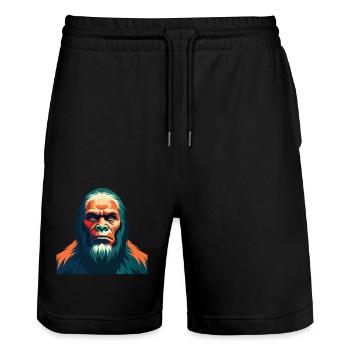 Big Foot Cartoon Character Colorful Pet Animal - Stanley/Stella Trainer Unisex Organic Jogging Shorts - black - Front - Nik (191cm) & Marisol (170cm)