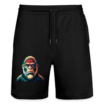 Big Foot Cartoon Character Colorful Pet Animal - Stanley/Stella Trainer Unisex Organic Jogging Shorts - black - Front - Nik (191cm) & Marisol (170cm)