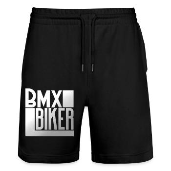 Bmx - Stanley/Stella Unisex Bio Joggingshorts Trainer  - Schwarz - Vorne - Nik (191cm) & Marisol (170cm)
