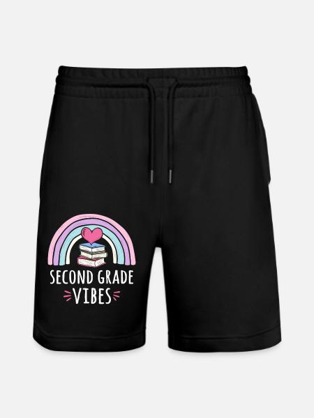 Second Grade Vibes - Stanley/Stella Trainer Unisex Organic Jogging Shorts - black