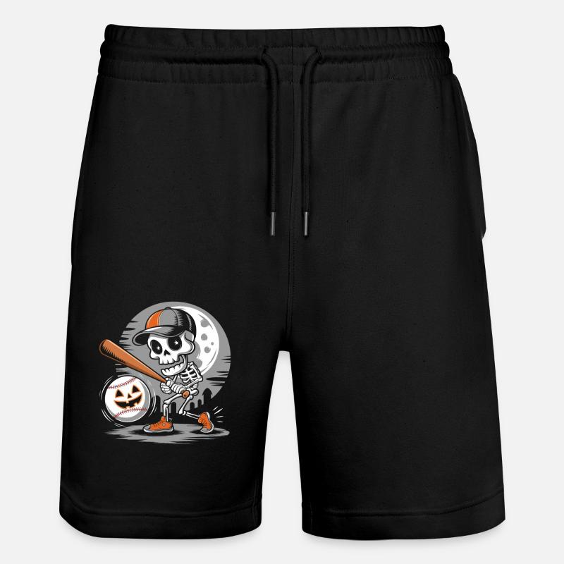 Halloween Baseball Squelette Mignon Effrayant - Short de jogging bio TRAINER Stanley/Stella unisexe - noir