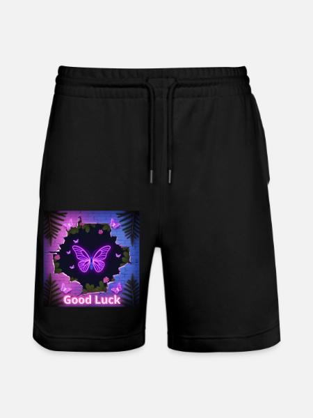 Good Luck - Stanley/Stella Trainer Unisex Organic Jogging Shorts - black