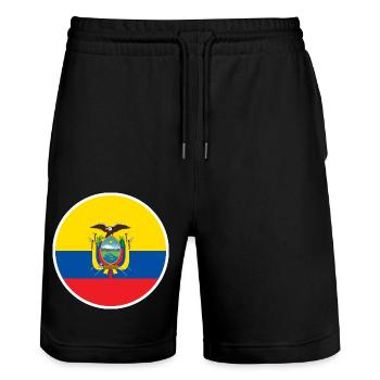 Équateur Drapeau équatorien - Short de jogging bio TRAINER Stanley/Stella unisexe - noir - Devant - Nik (191cm) & Marisol (170cm)