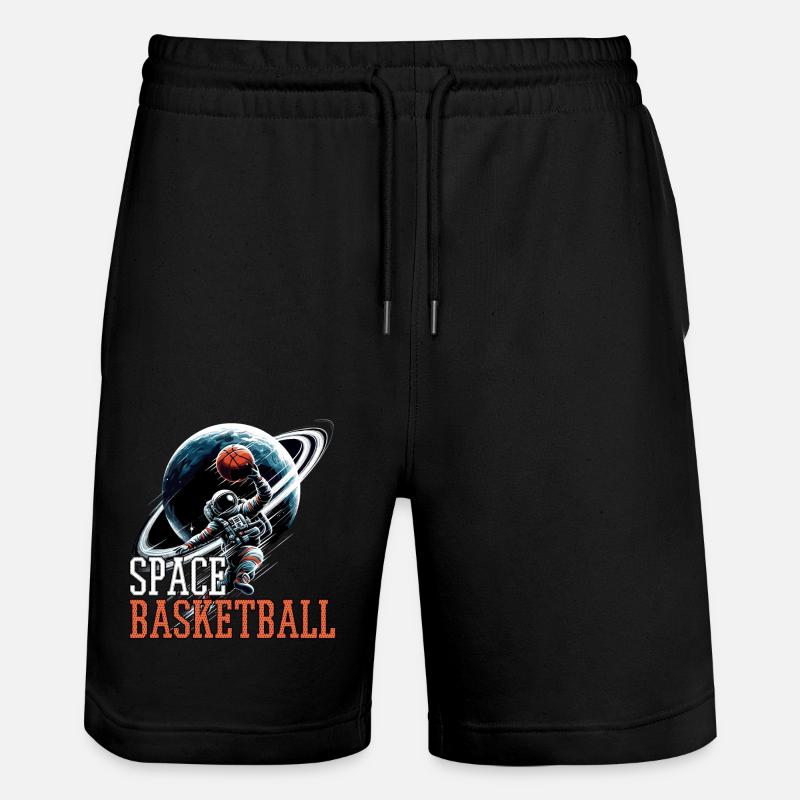 Space Basketball Astronaut Geschenk - Stanley/Stella Unisex Bio Joggingshorts Trainer  - Schwarz