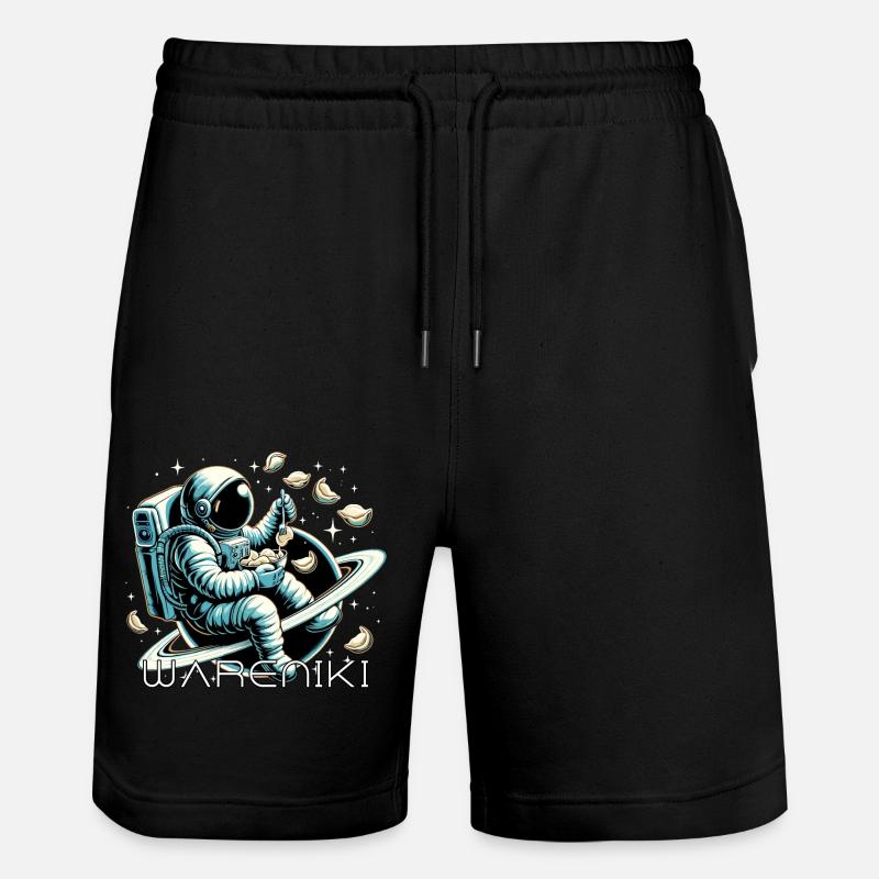 Wareniki Astronaut lecker Geschenk - Stanley/Stella Unisex Bio Joggingshorts Trainer - Schwarz