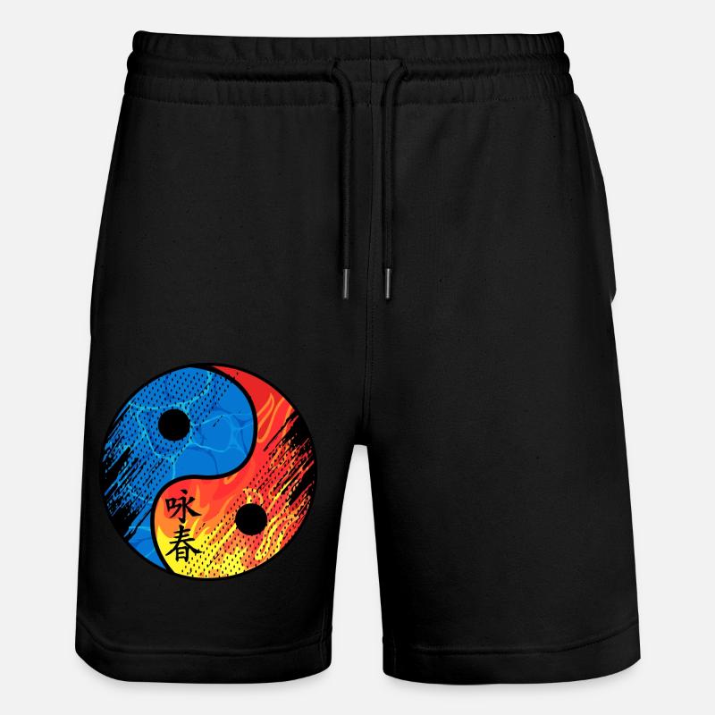 Wing Chun - Stanley/Stella Unisex Bio Joggingshorts Trainer  - Schwarz