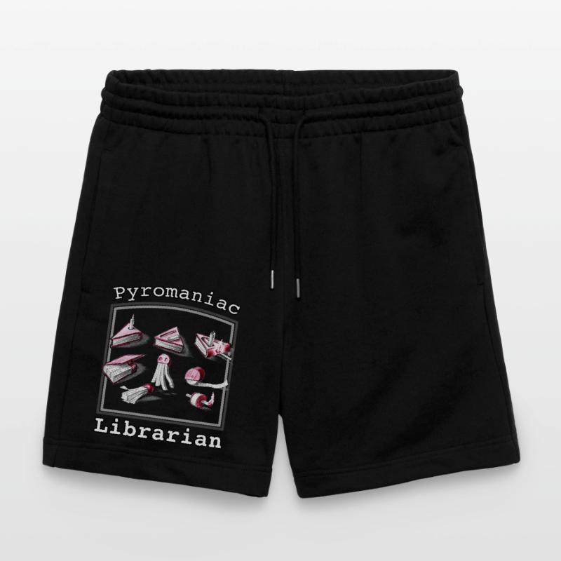 Pyromaniac Librarian Igniting Book Ideas Stanley/Stella Trainer Unisex Organic Jogging Shorts