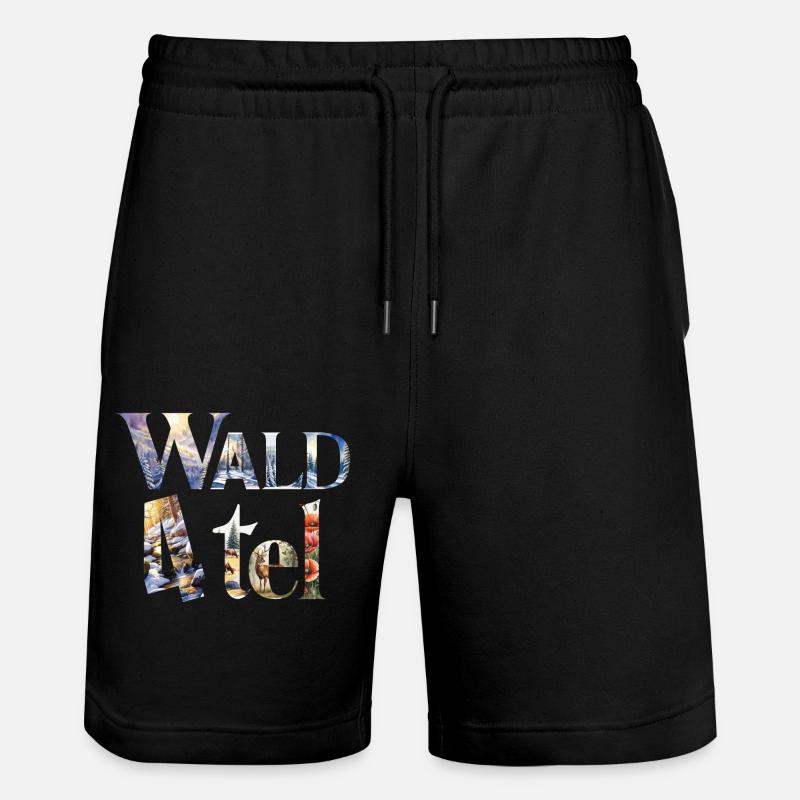 Waldviertel - Wald4tel - Stanley/Stella Unisex Bio Joggingshorts Trainer  - Schwarz