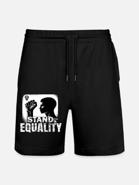 Stand for Equality - Stanley/Stella Trainer Unisex Organic Jogging Shorts - black