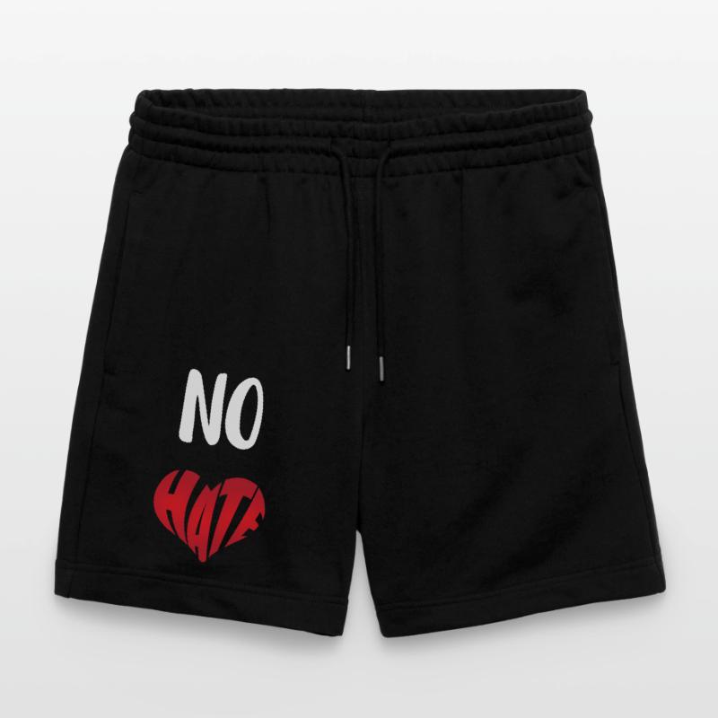 No Hate Dislike Stop Hate Anti Hate Stanley/Stella Trainer Unisex Organic Jogging Shorts